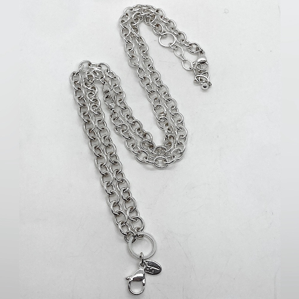 Origami Owl Silver Tone ‘ Over The Heart ‘ Chain Necklace 30” + 2” Extender